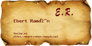Ebert Ramón névjegykártya